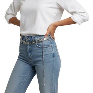 ⭐️ True Love Accessories ($45) Turquoise Silver Box Chain Belt - Max Length 45